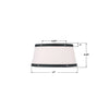 CAL-2400-PN Callahan 17'' Flush Mount | Dimensions Image
