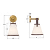 CAL-2401-LG Callahan 7.25'' Sconce | Dimensions Image