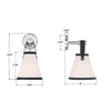 CAL-2401-PN Callahan 7.25'' Sconce | Dimensions Image