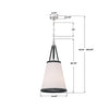 CAL-2404-PN Callahan 14.25'' Pendant | Dimensions Image