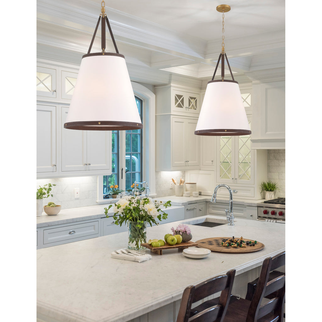 Crystorama Callahan 21'' Pendant in Luxe Gold - Lifestyle View