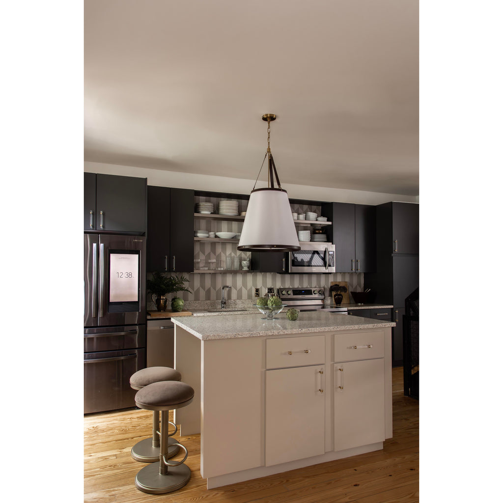 Crystorama Callahan 21'' Pendant in Luxe Gold - Lifestyle View