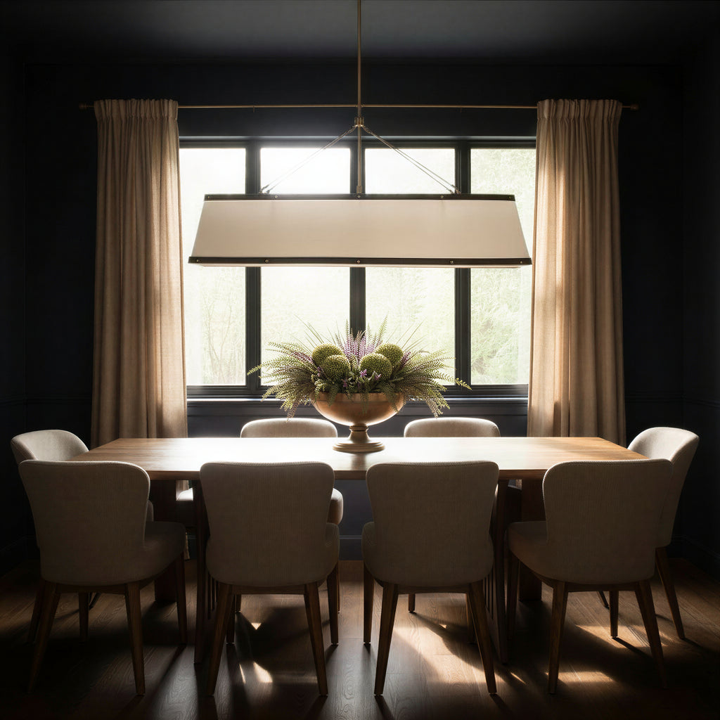 CAL-2407-LG Callahan 47.5'' Linear Oval Chandelier | Lifestyle Image