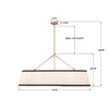 Crystorama Callahan 47.5'' Linear Oval Chandelier - Product Dimensions