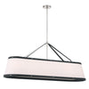 Crystorama Callahan 47.5'' Linear Oval Chandelier in Polished Nickel - Additional View