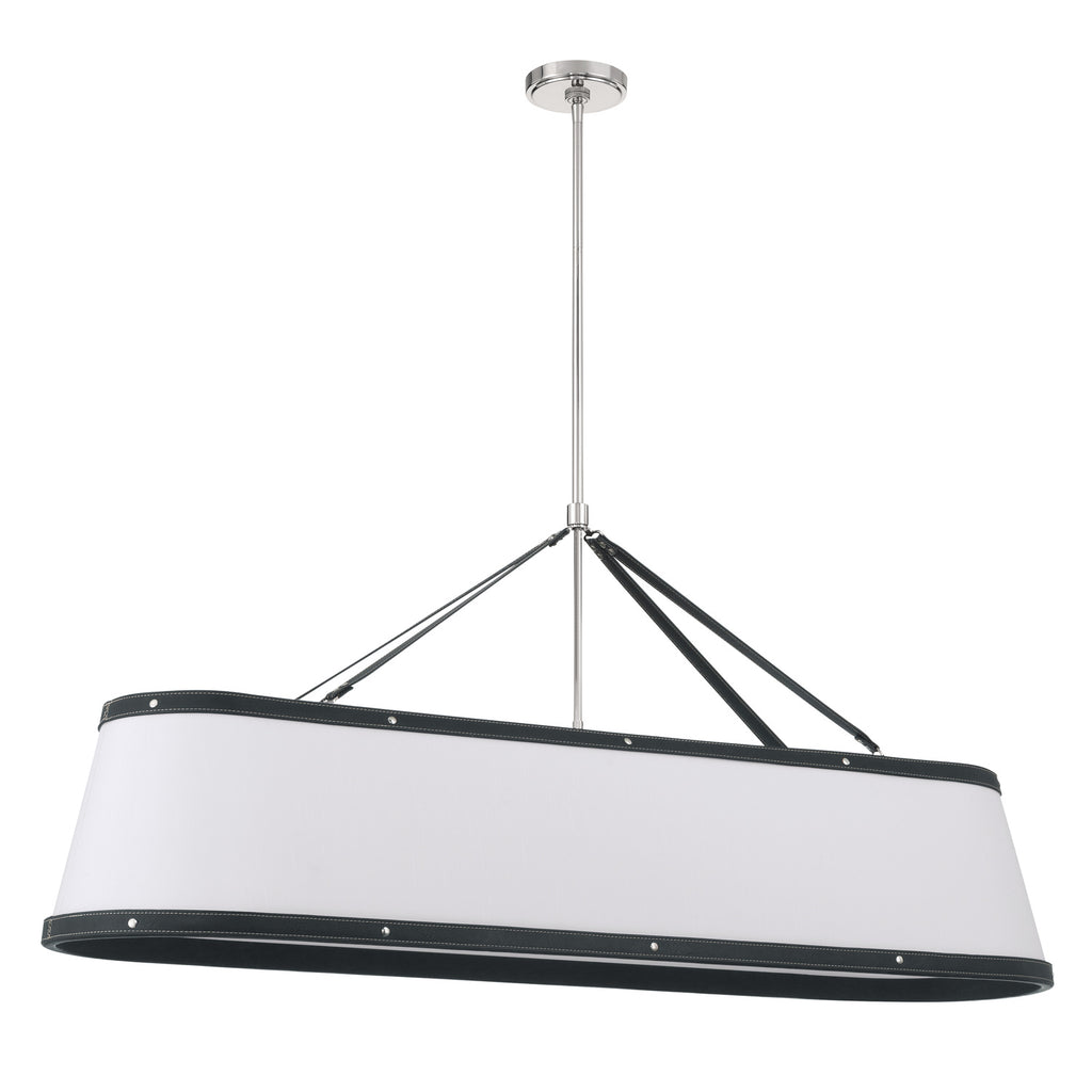 CAL-2407-PN Callahan 47.5'' Linear Oval Chandelier | Alternate Image