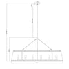 Crystorama Callahan 47.5'' Linear Oval Chandelier - Product Dimensions