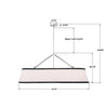 CAL-2407-PN Callahan 47.5'' Linear Oval Chandelier | Dimensions Image