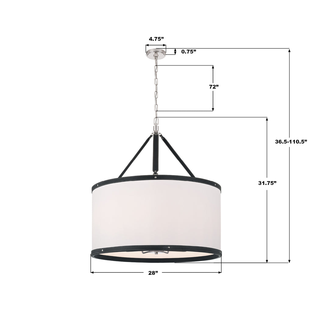 CAL-2408-PN Callahan 28'' Pendant | Dimensions Image