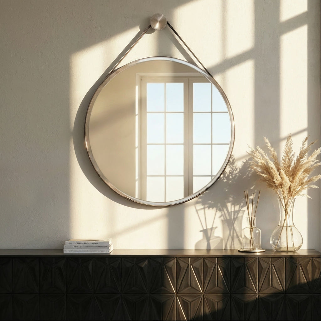 Crystorama Callahan 17.75'' Mirror in Polished Nickel - Lifestyle View