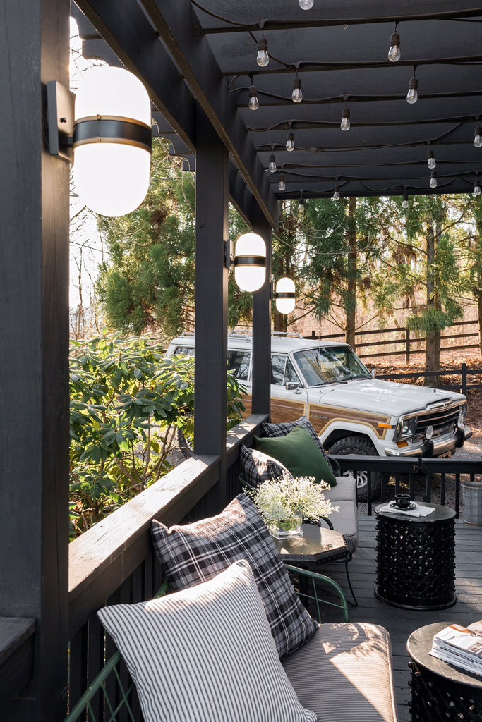 CAP-8504-MK-TG Capsule 8'' Outdoor Sconce | Lifestyle Image