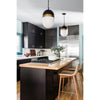 Crystorama Capsule 8'' Outdoor Pendant in Matte Black + Textured Gold - Lifestyle View