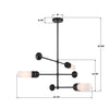 CAP-8513-MK-TG Capsule 47.75'' LED Linear Chandelier | Dimensions Image