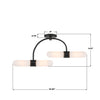 CAP-8514-MK-TG Capsule 34.25'' LED Semi Flush Mount | Dimensions Image