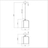 Crystorama Carlyn 10'' Pendant - Product Dimensions