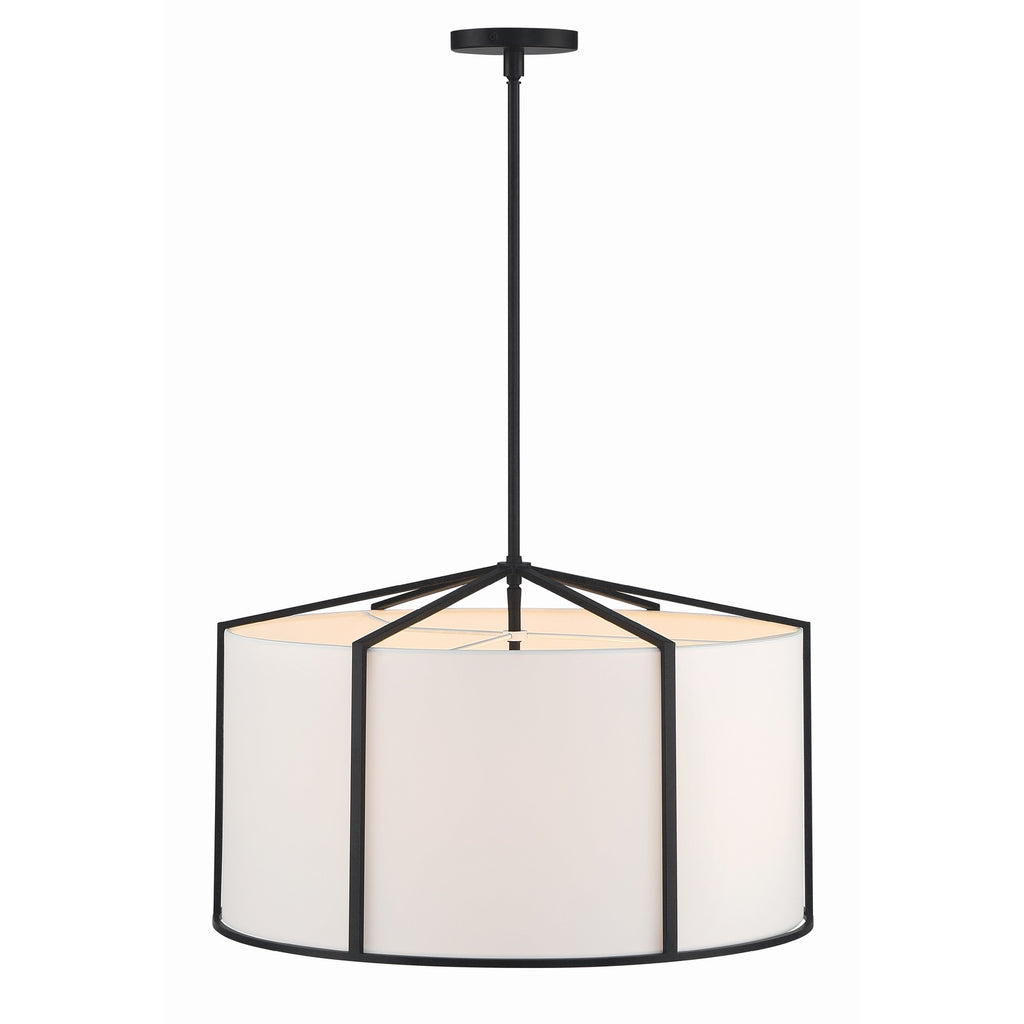 Crystorama Carlyn 24'' Chandelier in Black - Additional View
