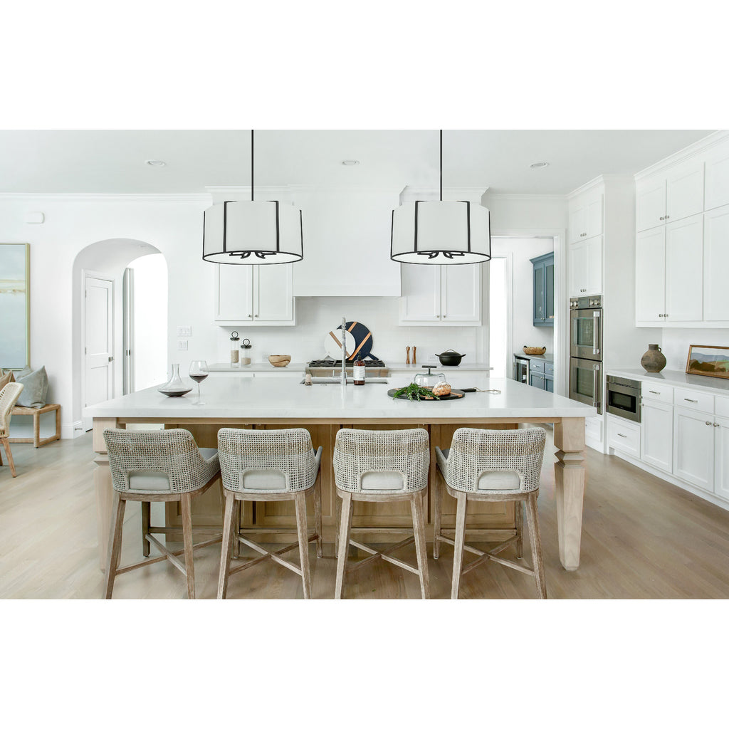 Crystorama Carlyn 24'' Chandelier in Black - Lifestyle View