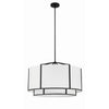 Crystorama Carlyn 28'' Chandelier in Black - Additional View