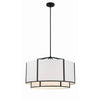 Crystorama Carlyn 28'' Chandelier in Black - Additional View