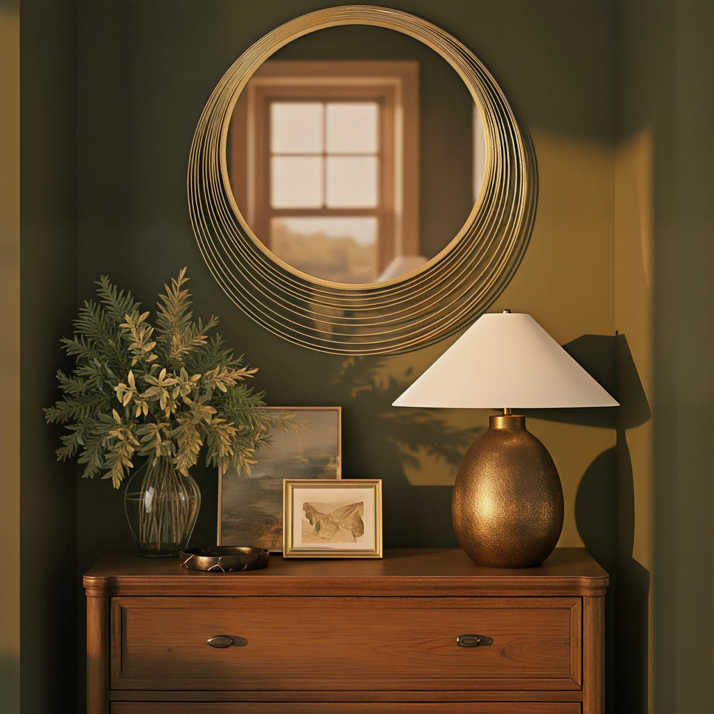 CEC-M770-GA Cecile 34.75'' Mirror | Lifestyle Image