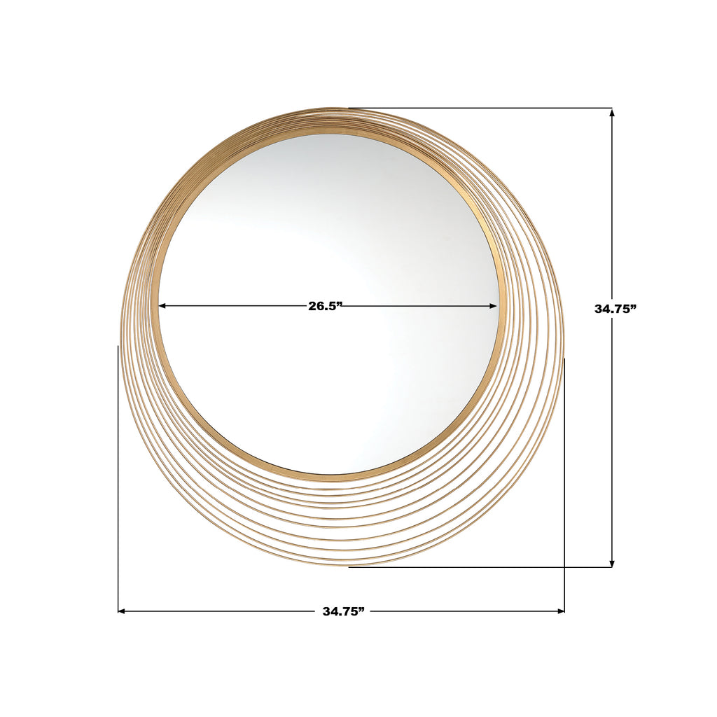 CEC-M770-GA Cecile 34.75'' Mirror | Dimensions Image