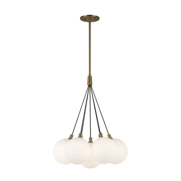 Brushed Gold/Opal Glass