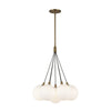 CH3117-BG/OP Bolla 1 Light Chandelier | Main Image