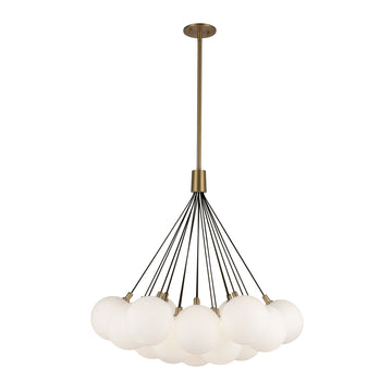 Brushed Gold/Opal Glass
