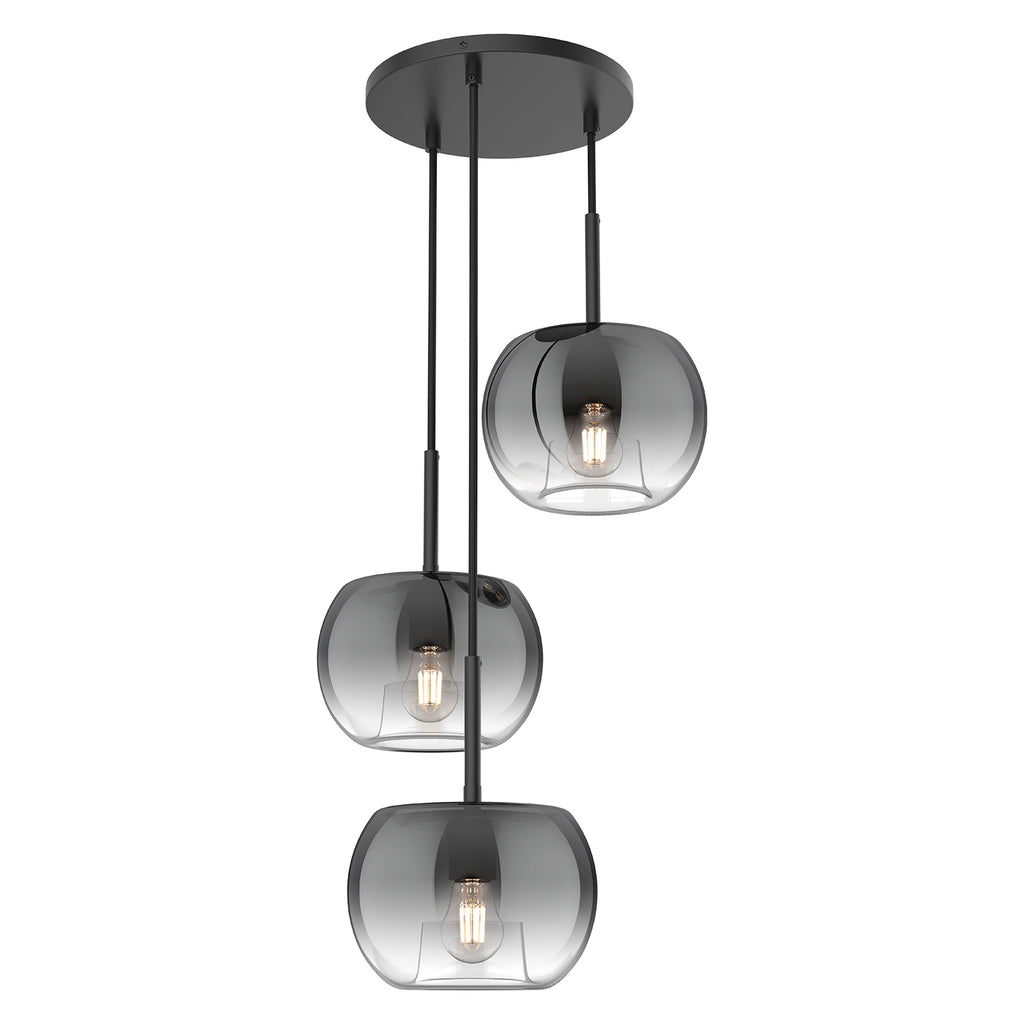 CH57514-BK/SM Ryan Pauly Samar 3 Light Chandelier | Main Image