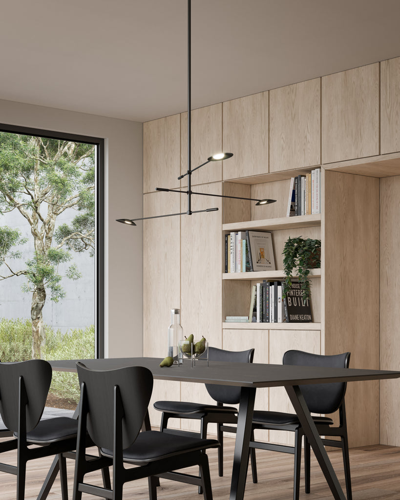 CH90132-BK Ryan Pauly Rotaire 1 Light Chandelier | Lifestyle Image