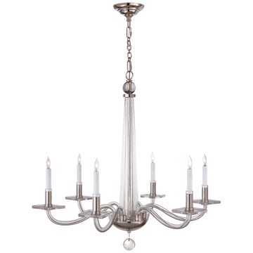 Polished Nickel and Clear Glass