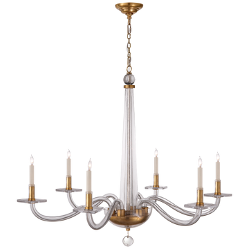 Antique Brass and Clear Glass