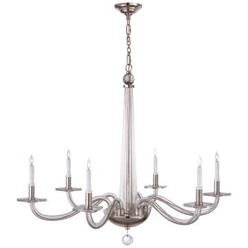 Polished Nickel and Clear Glass