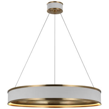 Matte White  and  Antique-Burnished Brass