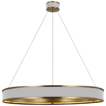 Matte White and Antique-Burnished Brass