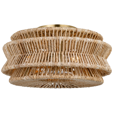Antique-Burnished Brass and Natural Abaca