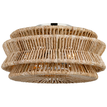Polished Nickel and Natural Abaca