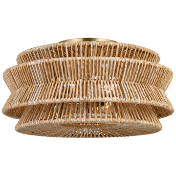 Antique-Burnished Brass and Natural Abaca