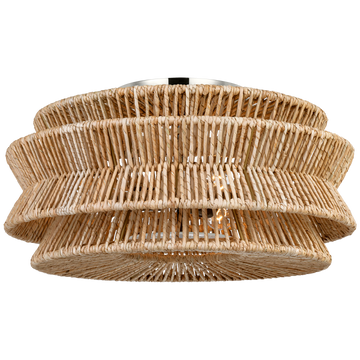 Polished Nickel and Natural Abaca