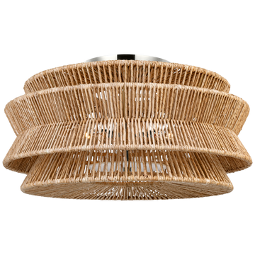 Polished Nickel and Natural Abaca