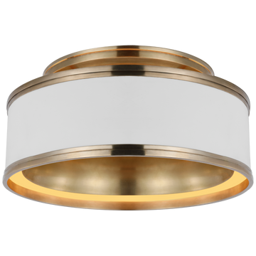Matte White and Antique-Burnished Brass