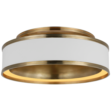 Matte White and Antique-Burnished Brass