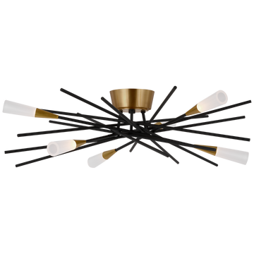 Matte Black and Antique Brass