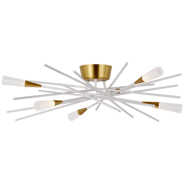 Matte White and Antique Brass