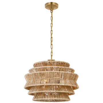 Antique-Burnished Brass and Natural Abaca