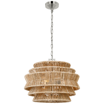Polished Nickel and Natural Abaca