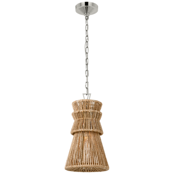 Polished Nickel and Natural Abaca