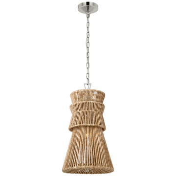 Polished Nickel and Natural Abaca