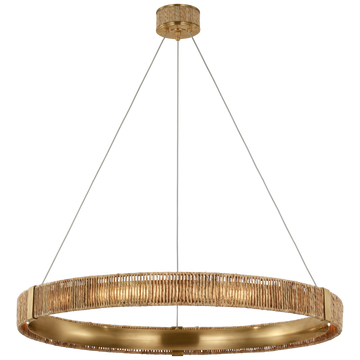 Antique-Burnished Brass and Natural Abaca