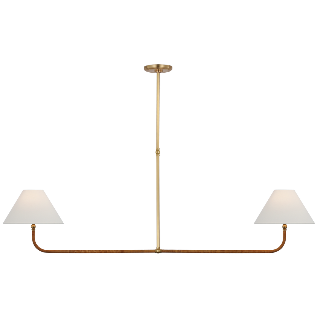 CHC5087ABNRTL Chapman & Myers Basden 2 Light Linear Chandelier | Main Image